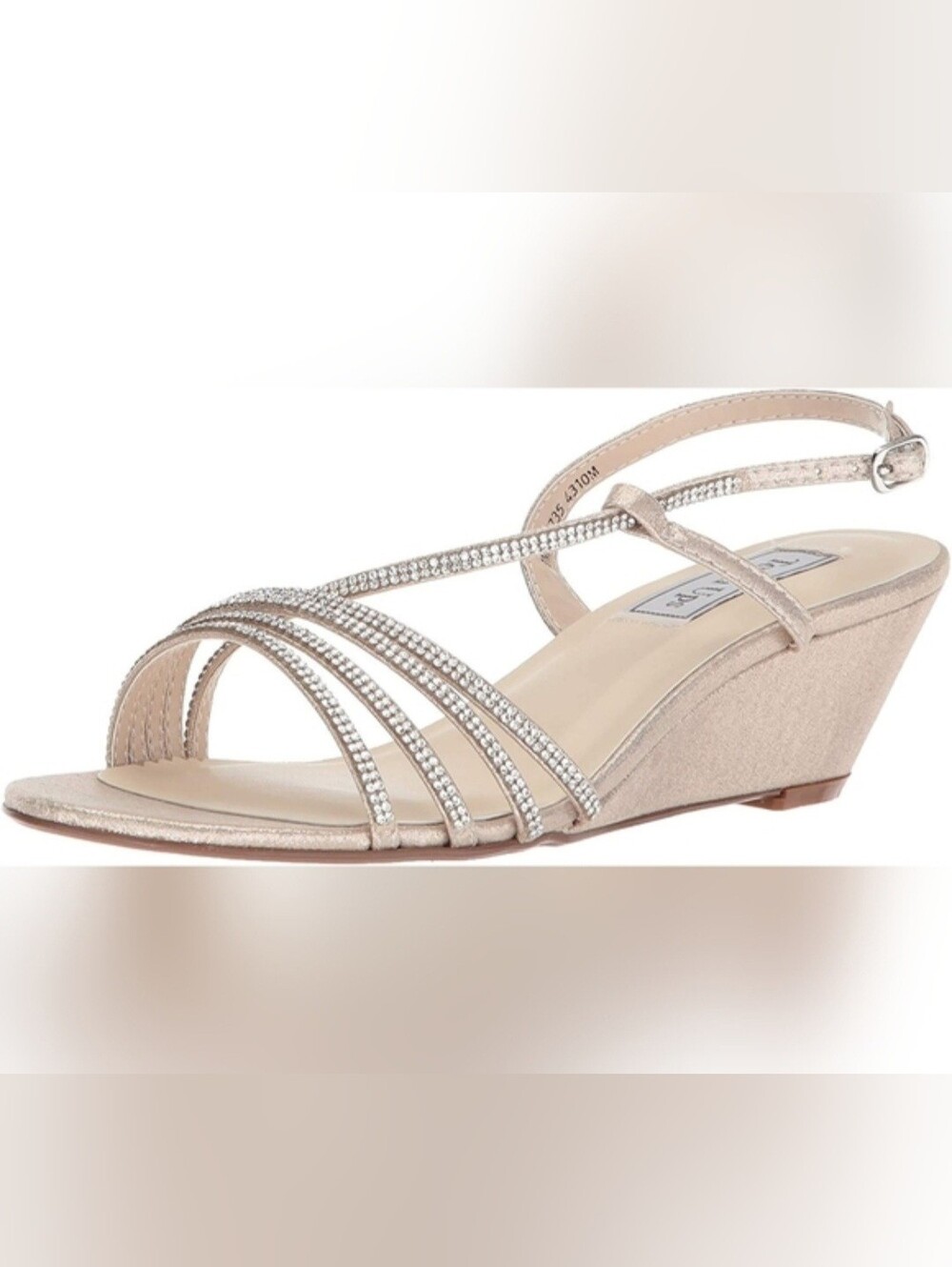 Touch Ups Celeste Rhinestone Nude Strappy Sandals